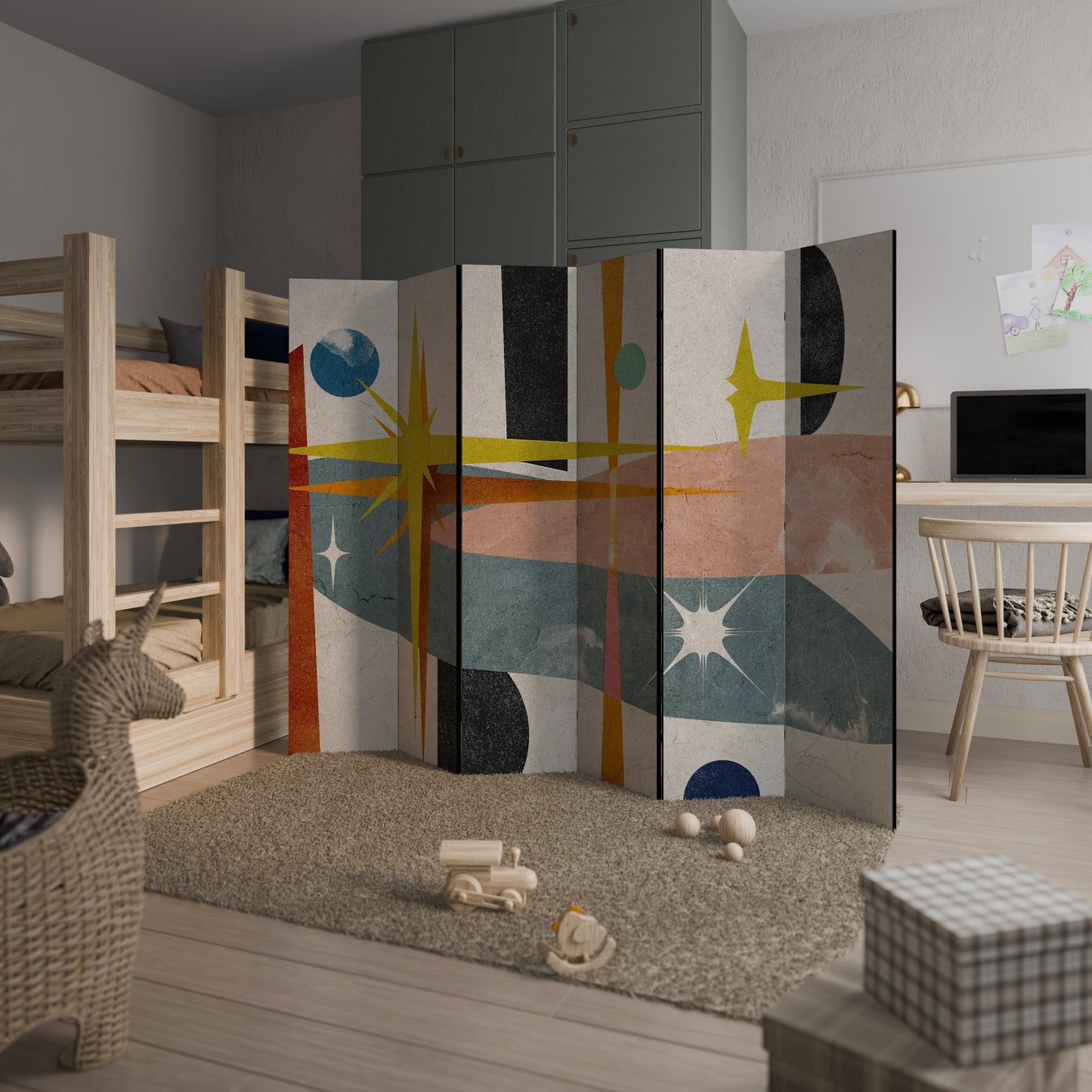 INTERSTELLAR VIBES Divisorio decorativo per ambienti a 6 pannelli