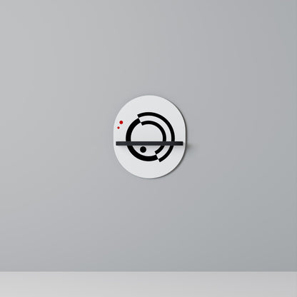 ORBITAL FLOW Oval Art Shelf In Black Finish