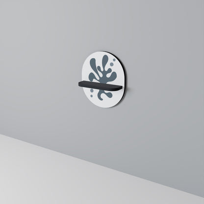 WONDERLAND VEGETATION Oval Art Shelf In Black Finish