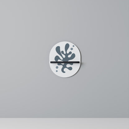 WONDERLAND VEGETATION Oval Art Shelf In Black Finish