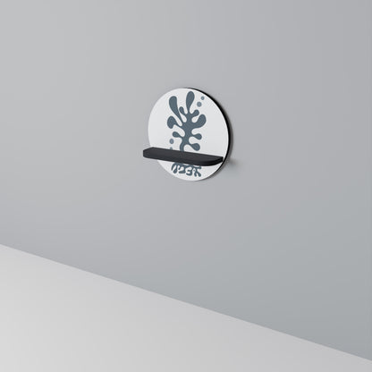 WONDERLAND VEGETATION Round Art Shelf In Black Finish