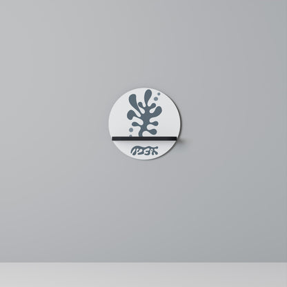 WONDERLAND VEGETATION Round Art Shelf In Black Finish