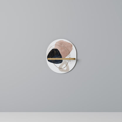 COLORFUL SHAPES Oval Art Shelf In Oak Effect