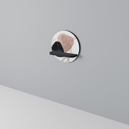 COLORFUL SHAPES Round Art Shelf In Black Finish