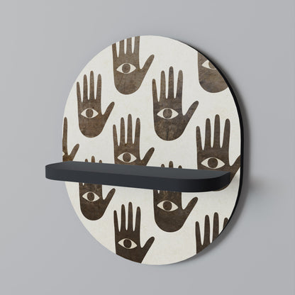 SEE MORE Oval Art Shelf In Black Finish