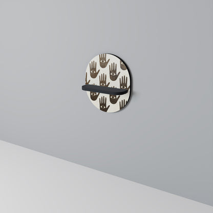 SEE MORE Oval Art Shelf In Black Finish