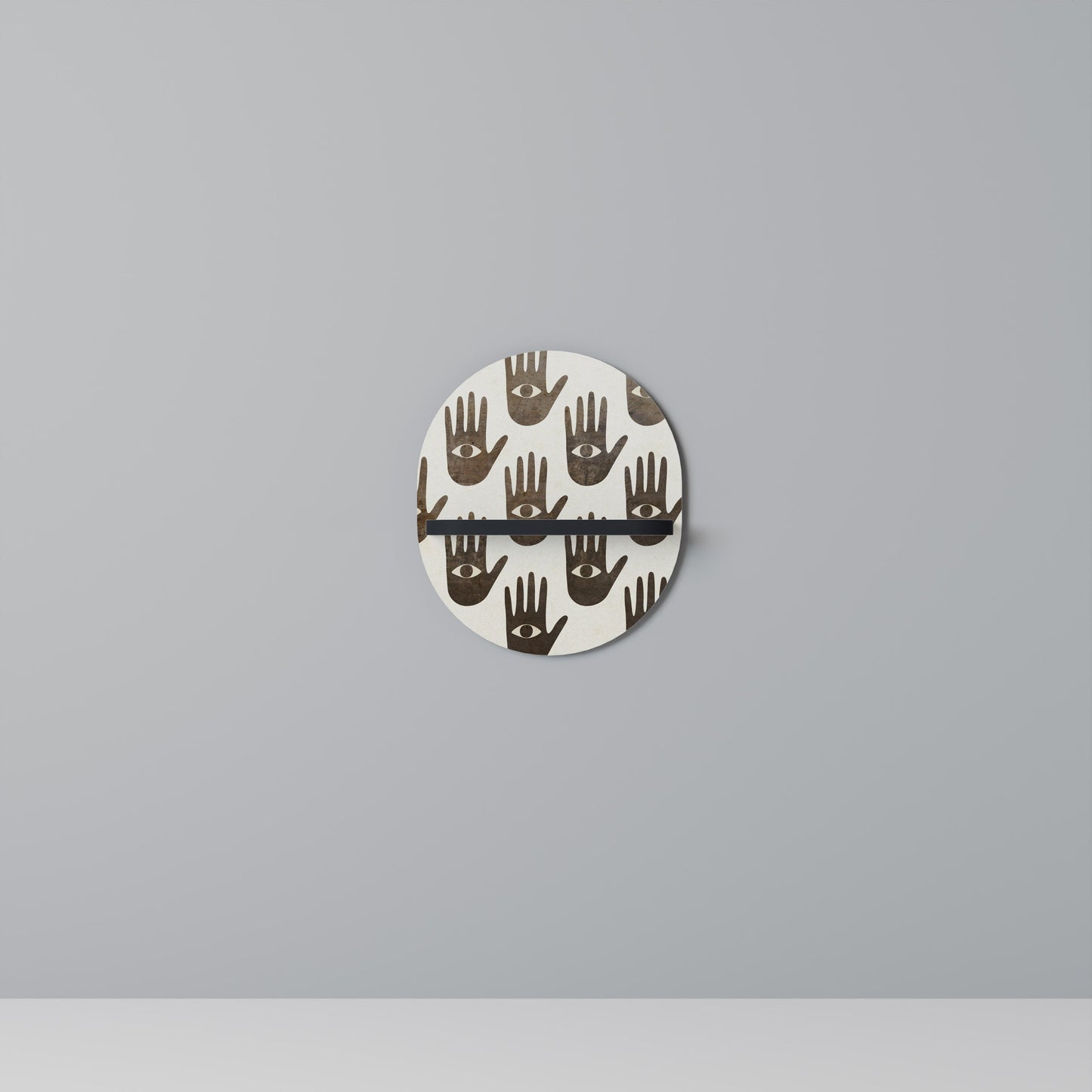 SEE MORE Oval Art Shelf In Black Finish