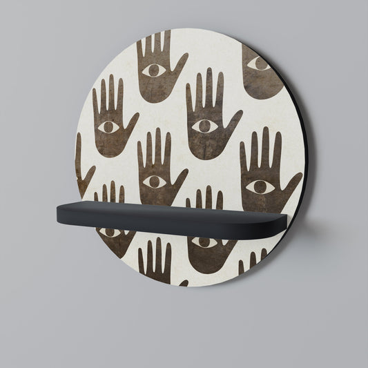 SEE MORE Round Art Shelf In Black Finish