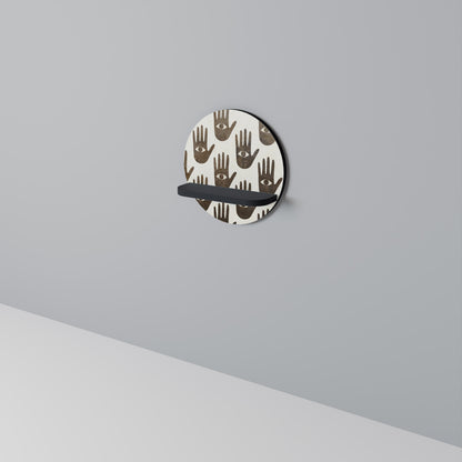 SEE MORE Round Art Shelf In Black Finish