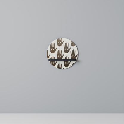 SEE MORE Round Art Shelf In Black Finish