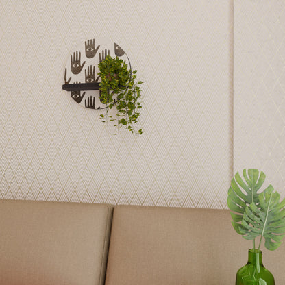 SEE MORE Round Art Shelf In Black Finish