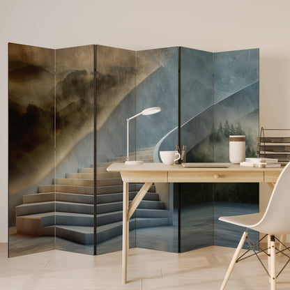 STEPS TO SERENITY - Divisorio decorativo per ambienti a 6 pannelli