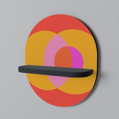 SOUL BROTHERHOOD Oval Art Shelf In Black Finish