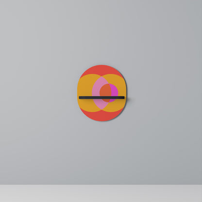 SOUL BROTHERHOOD Oval Art Shelf In Black Finish