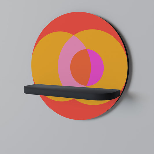 SOUL BROTHERHOOD Round Art Shelf In Black Finish