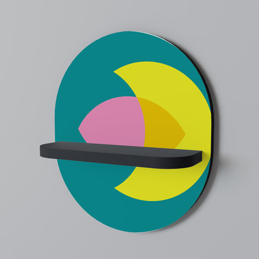 SPIRITUAL SUPPORT Oval Art Shelf In Black Finish