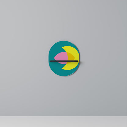 SPIRITUAL SUPPORT Mensola Ovale Decorativa con Finitura Nera