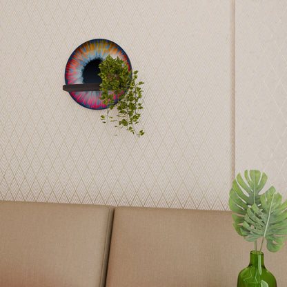 FANTASY EYE Mensola Rotonda Decorativa con Finitura Nera