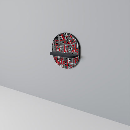 BROKEN LINES Mensola Ovale Decorativa con Finitura Nera