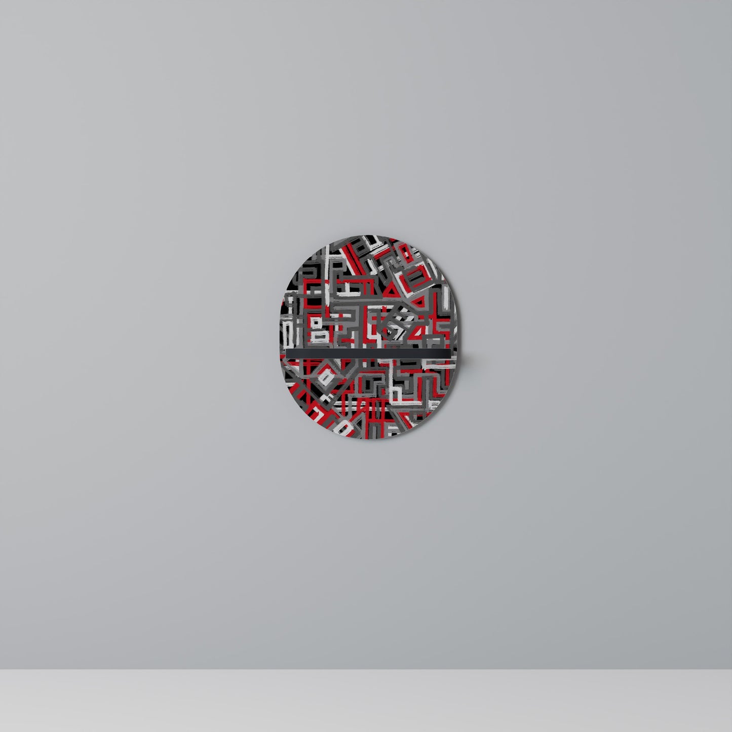 BROKEN LINES Mensola Ovale Decorativa con Finitura Nera