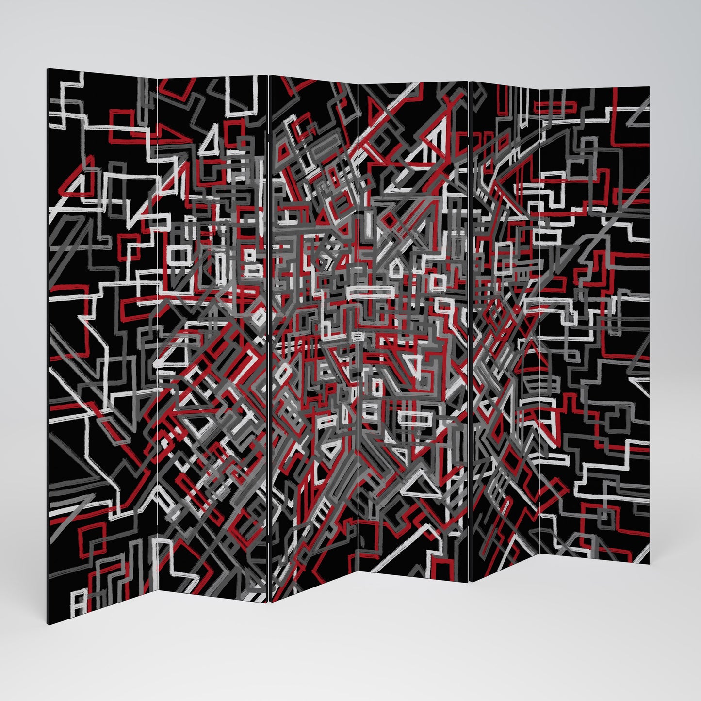 BROKEN LINES Divisorio decorativo per ambienti a 6 pannelli