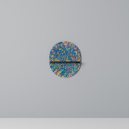 MEMORIES MAP Oval Art Shelf In Black Finish