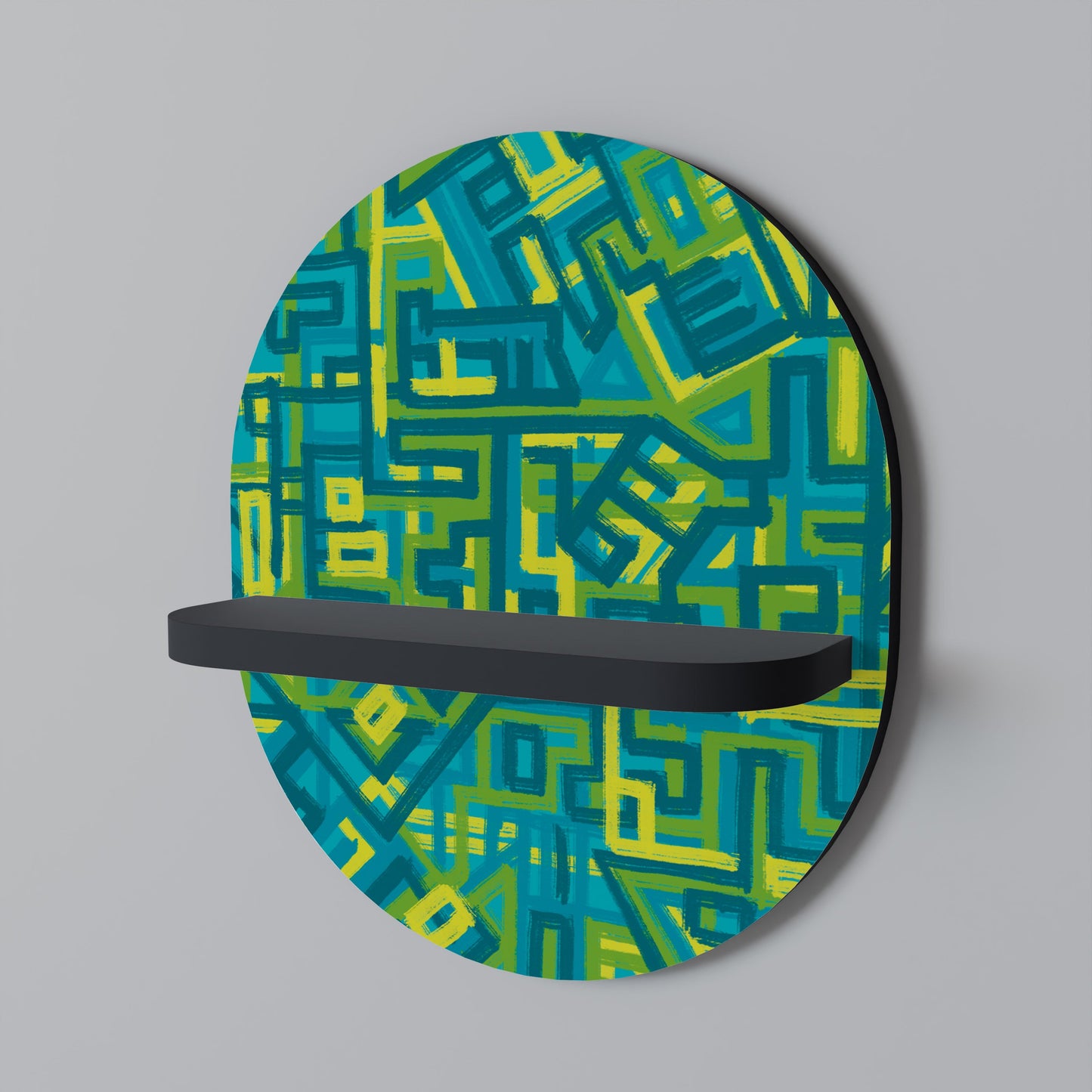 NOSTALGIC MEMORIES Mensola Ovale Decorativa con Finitura Nera