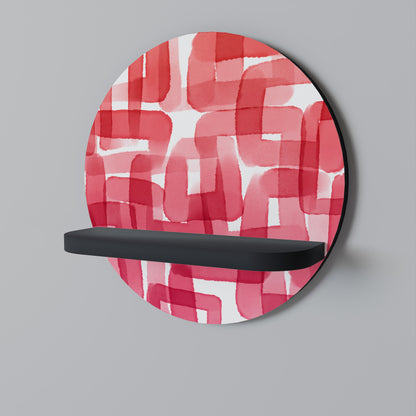 KALEIDOSCOPIC CUBISM Mensola Rotonda Decorativa con Finitura Nera