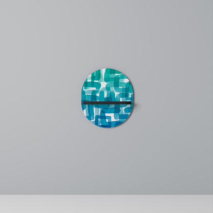 TURQUOISE RECTANGLES Mensola Ovale Decorativa con Finitura Nera