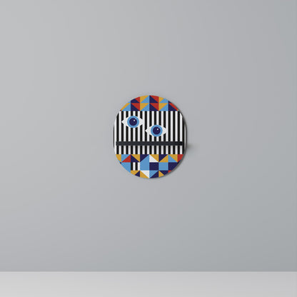 ABSTRACTION AND GEOMETRY Mensola Ovale Decorativa con Finitura Nera