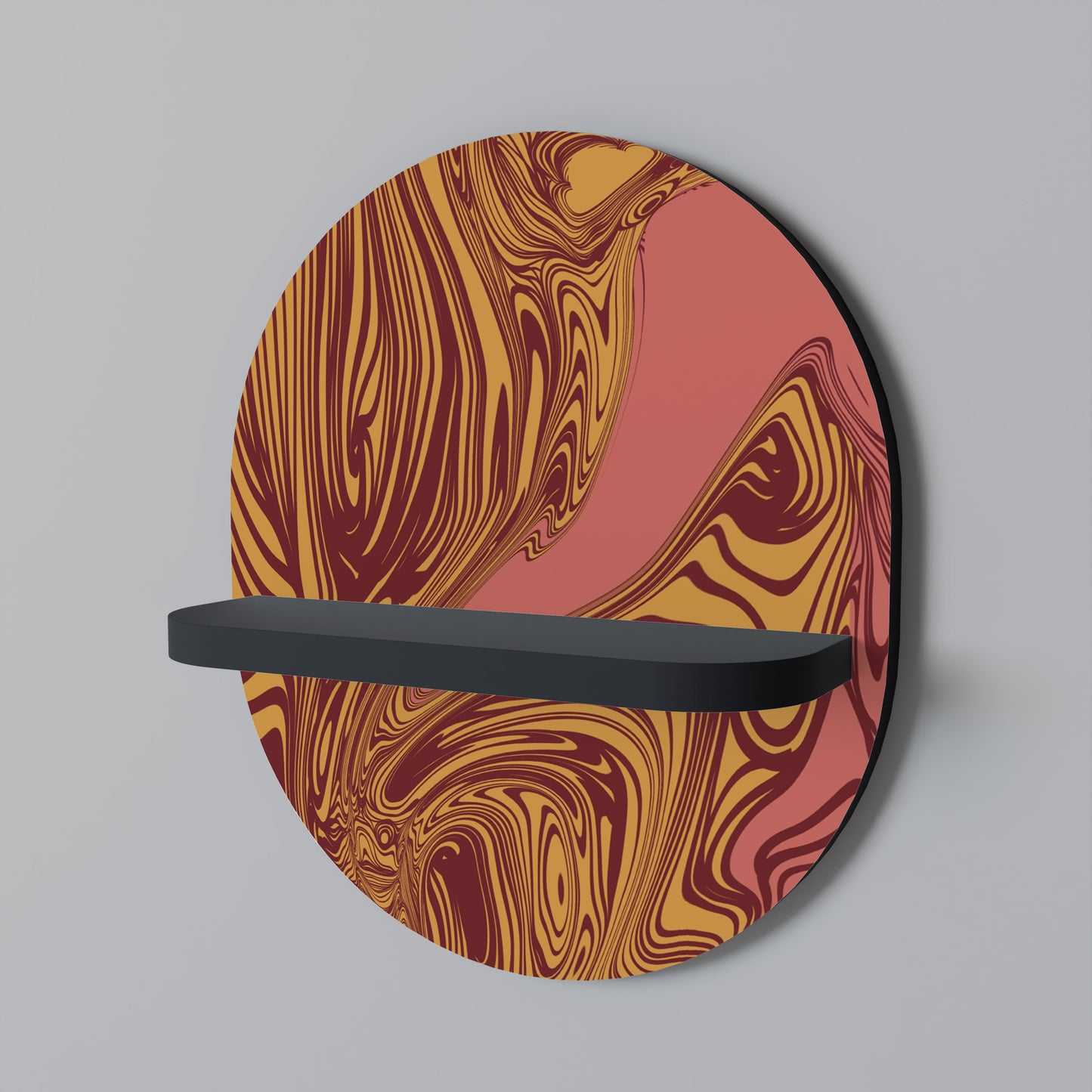 FLOATING THOUGHTS Mensola Ovale Decorativa con Finitura Nera