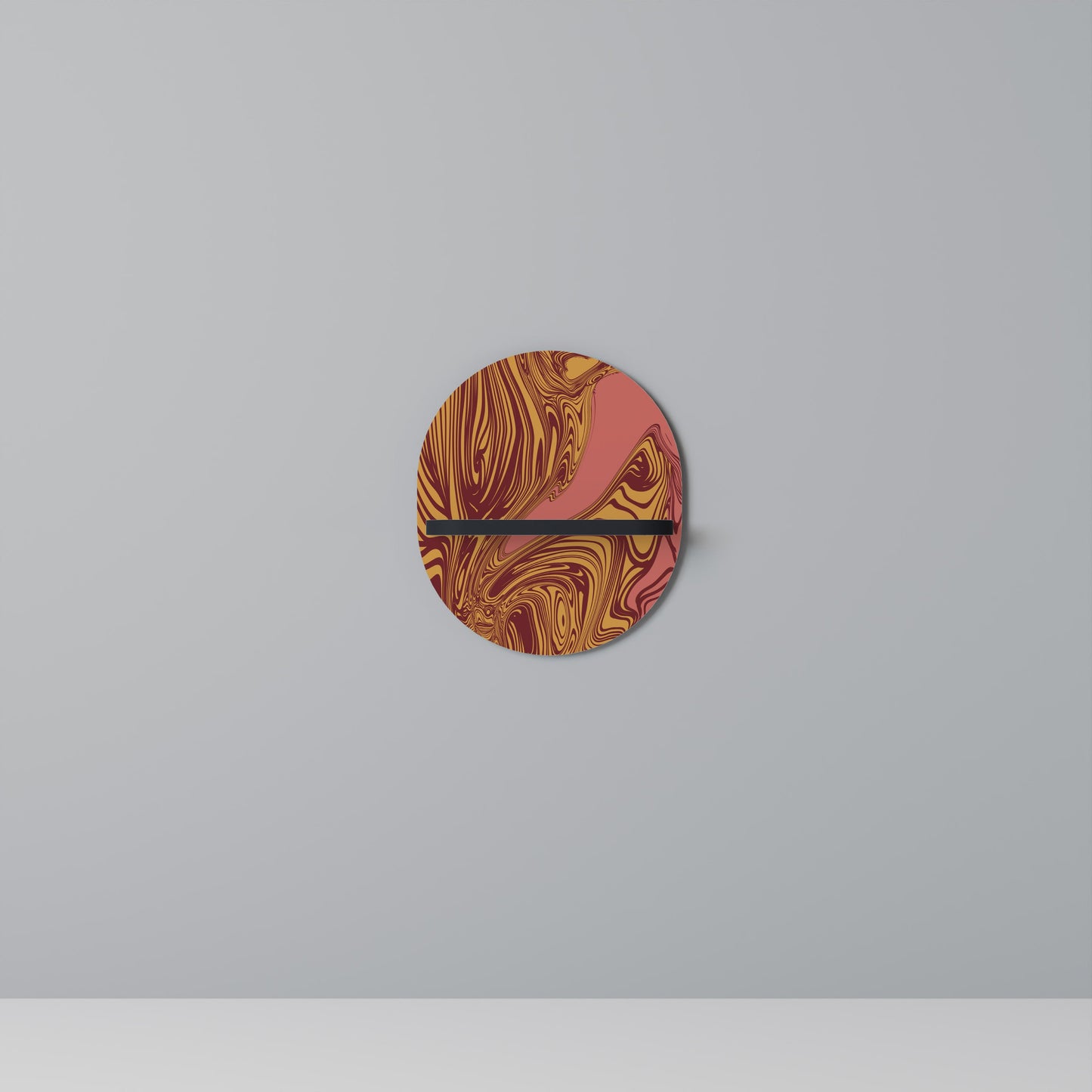 FLOATING THOUGHTS Mensola Ovale Decorativa con Finitura Nera