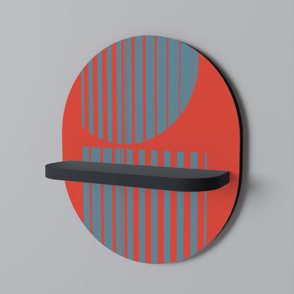 RISING GEOMETRY STARS Mensola Ovale Decorativa con Finitura Nera