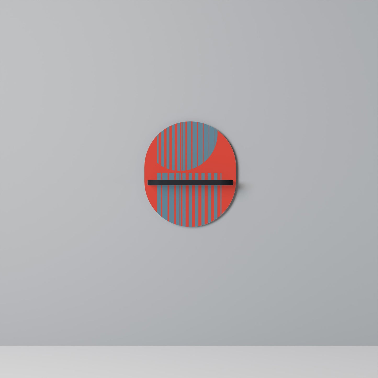 RISING GEOMETRY STARS Mensola Ovale Decorativa con Finitura Nera