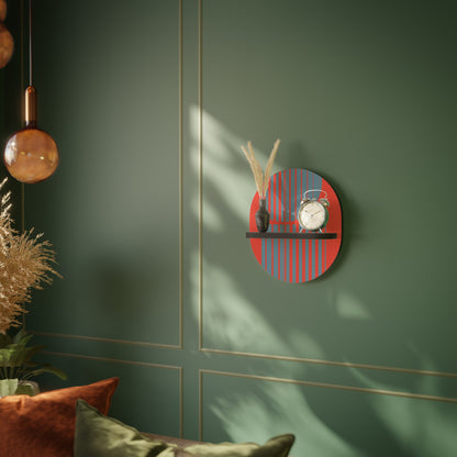 RISING GEOMETRY STARS Mensola Ovale Decorativa con Finitura Nera