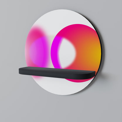 SYMPHONY OF COLORS Mensola Rotonda Decorativa con Finitura Nera