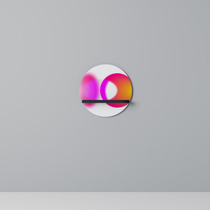 SYMPHONY OF COLORS Mensola Rotonda Decorativa con Finitura Nera