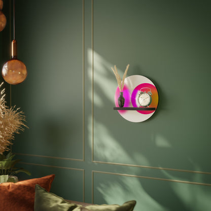 SYMPHONY OF COLORS Mensola Rotonda Decorativa con Finitura Nera