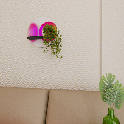 SYMPHONY OF COLORS Mensola Rotonda Decorativa con Finitura Nera