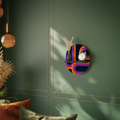 BLINDED BY THE LIGHTS Oval Art Shelf In Black Finish