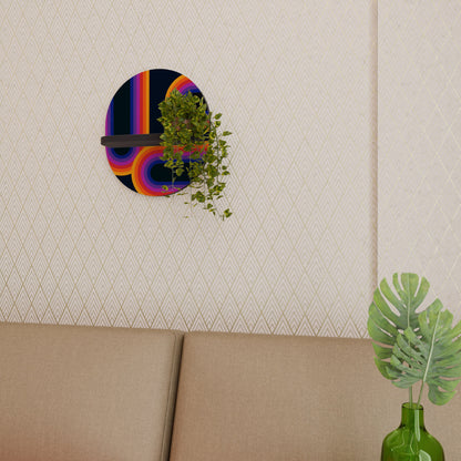 BLINDED BY THE LIGHTS Oval Art Shelf In Black Finish