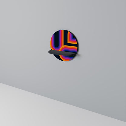 BLINDED BY THE LIGHTS Mensola Rotonda Decorativa con Finitura Nera