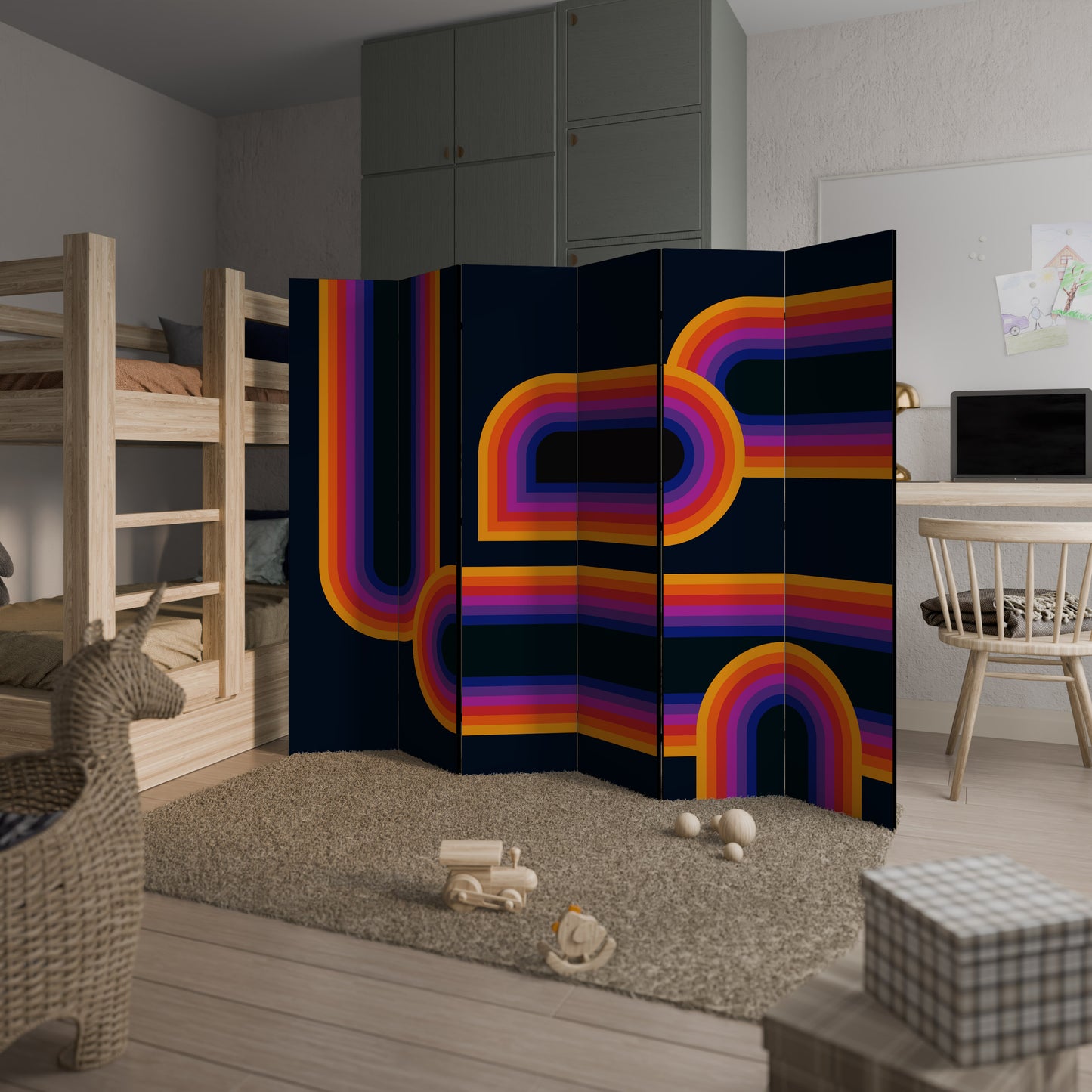 BLINDED BY THE LIGHTS Divisorio decorativo per ambienti a 6 pannelli