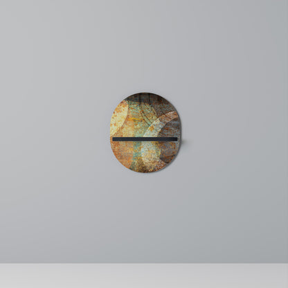 ANTIQUE AURA Oval Art Shelf In Black Finish