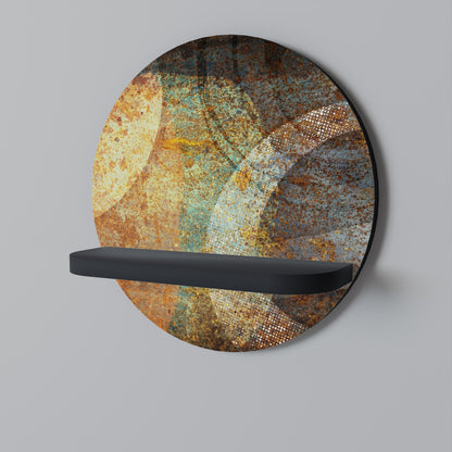 ANTIQUE AURA Mensola Rotonda Decorativa con Finitura Nera