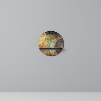 ANTIQUE AURA Mensola Rotonda Decorativa con Finitura Nera