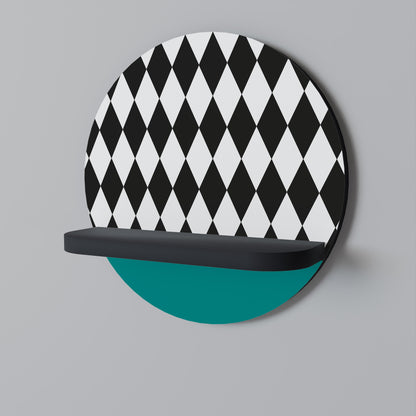 ANGULAR AESTHETIC Mensola Rotonda Decorativa con Finitura Nera