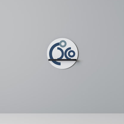 ORB DESIGN Mensola Rotonda Decorativa con Finitura Nera