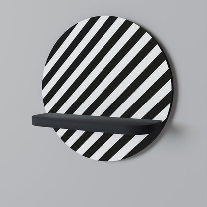 PARAGON PATTERNS Mensola Rotonda Decorativa con Finitura Nera