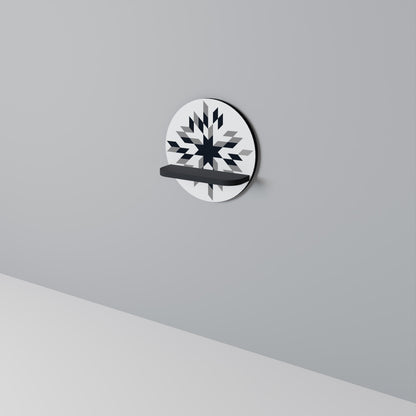 MOONLIT MOSAIC Mensola Rotonda Decorativa con Finitura Nera